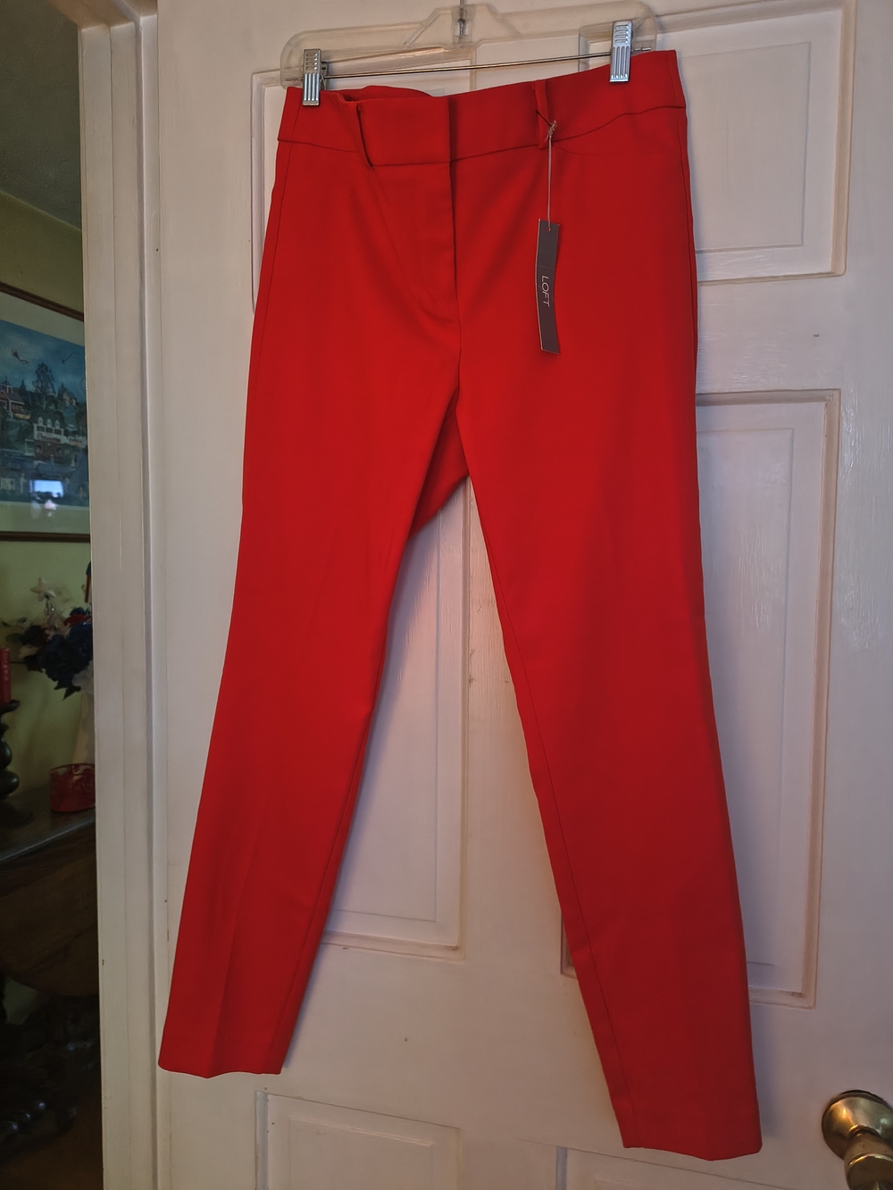 LOFT Bright Red Skinny Pants